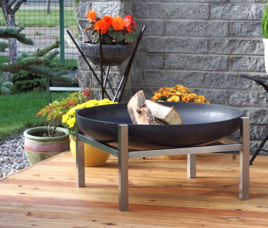 stainless steel wood burning fire pit